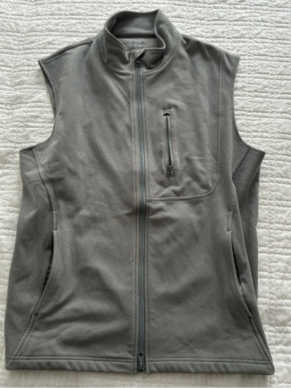 Joseph A Bank fleece full zip sweater vest